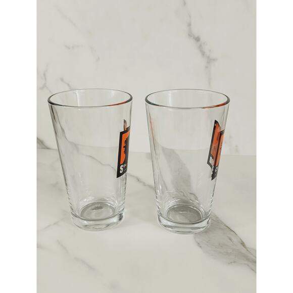 Italian Stallion Horse Pint Beer Clear Glass 16oz Drinkware 5 1/2" Tumbler x2 - Picture 7 of 12
